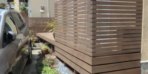 枕木からウッドデッキの縁側にリフォーム